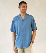 Blue cotton denim urban denim shirt