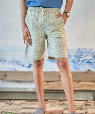 Blue and brown textured cotton metropolitan co-ord set 5