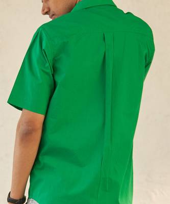 Green cotton walk-a-mile shirt 4