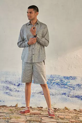 Choco textured cotton cobbledstreet walk set
