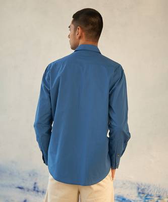 Blue And off white cotton european alley outfit 4