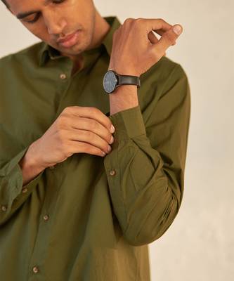 Grey cotton bullet green shirt 4