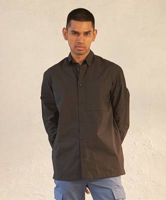 Black cotton midnight elegance shirt 1