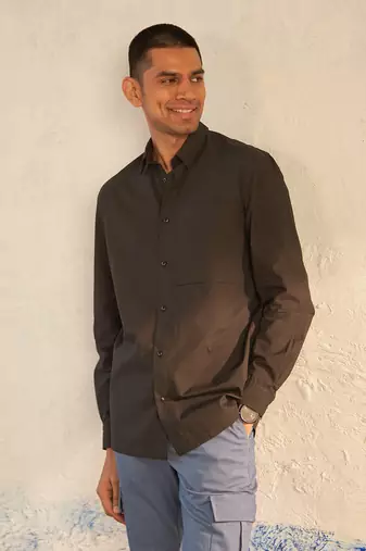 Black cotton midnight elegance shirt