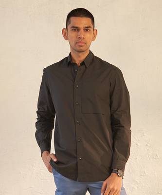 Black cotton midnight elegance shirt 3