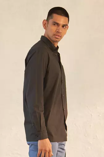 Black cotton midnight elegance shirt