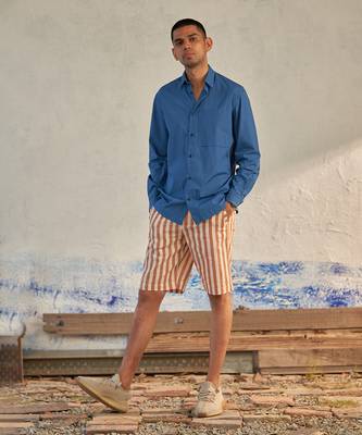 Blue cotton porto blue shirt 2