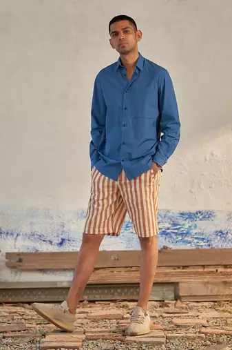 Blue cotton porto blue shirt