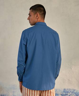 Blue cotton porto blue shirt 4