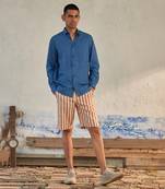 Blue and Beige cotton ride the tide set