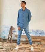 Light blue/ light green cotton denim road tripping combo