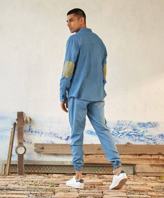 Light blue/ light green cotton denim road tripping combo 5