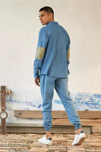 Light blue/ light green cotton denim road tripping combo