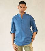 Blue cotton lakeside kurta
