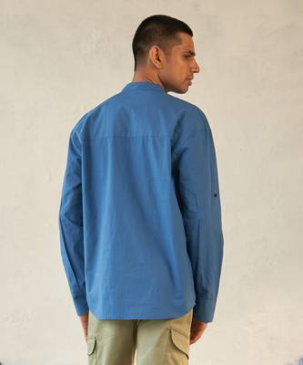 Blue cotton lakeside kurta 4