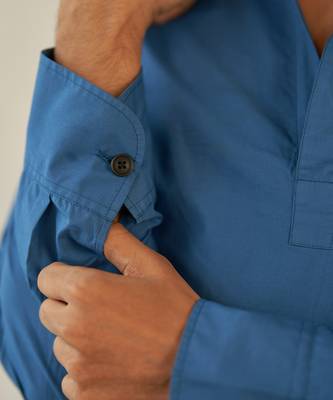 Blue cotton lakeside kurta 5