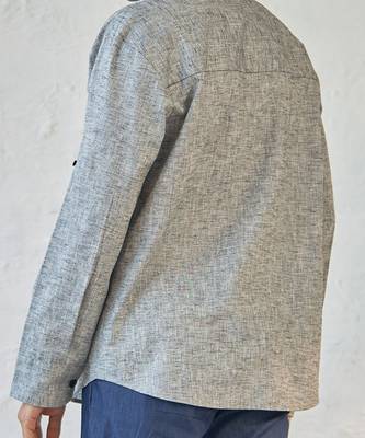 Grey textured cotton xplor kurta shirt 4