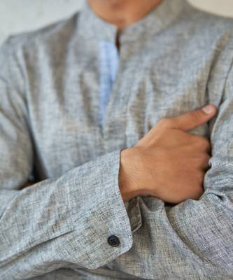 Grey textured cotton xplor kurta shirt 5