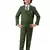 Boys cotton blend solid 5-piece coat suit set - dark green