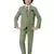 Boys cotton blend solid 5-piece coat suit set - pista green