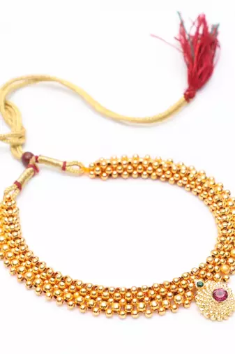 Maharastrian tushi necklace set