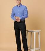 Tabard formal cotton  shirt for men deep blue