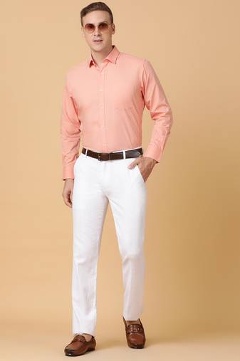 Tabard formal cotton  shirt for men orenge
