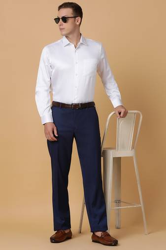 Tabard formal cotton  shirt for men white