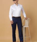 Tabard formal cotton  shirt for men white