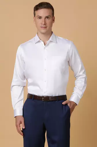 Tabard formal cotton  shirt for men white