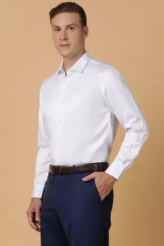 Tabard formal cotton  shirt for men white