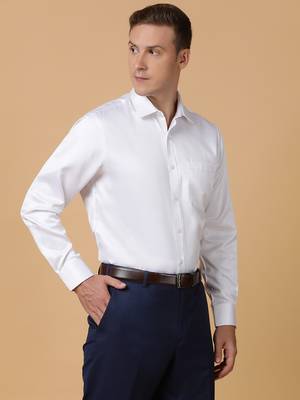 Tabard formal cotton  shirt for men white 4