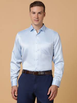 Tabard formal cotton  shirt for men sky blue 2