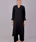 Women's black kurti pajama set