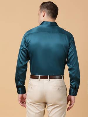 Tabard formal cotton  shirt for men green 5