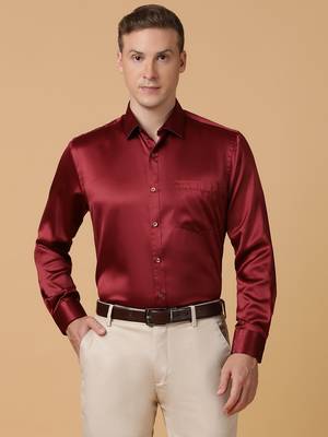 Tabard formal cotton  shirt for men red 2