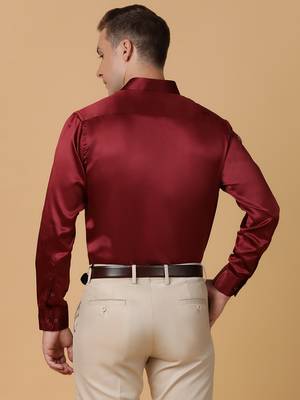 Tabard formal cotton  shirt for men red 5
