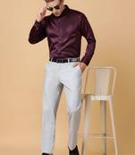Tabard formal cotton  shirt for men maroon
