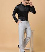 Tabard formal cotton  shirt for men black