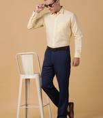 Tabard formal cotton  shirt for men yallow