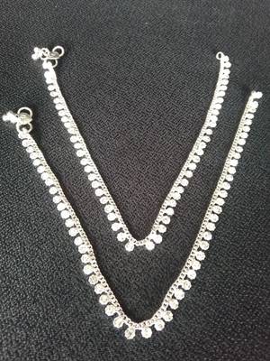 Silver Anklets with Dimond 3