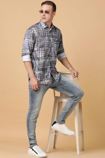 Tabard formal cotton  shirt for men multicolour