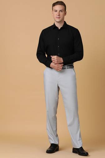 Tabard formal cotton  shirt for men black