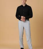 Tabard formal cotton  shirt for men black