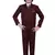 Boys kids cotton blend 5 piece coat pant solid suit set - maroon