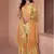 Yellow faux georgette digital print Palazzo suit