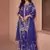 Blue faux georgette digital print Palazzo suit
