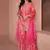 Pink faux georgette digital print Palazzo suit