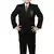 Boys 4 piece satin coat suit set - black