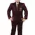 Boys 4 piece satin coat suit set - maroon